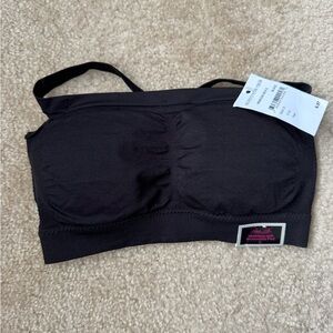 Black Women's strapless bandeau Bra